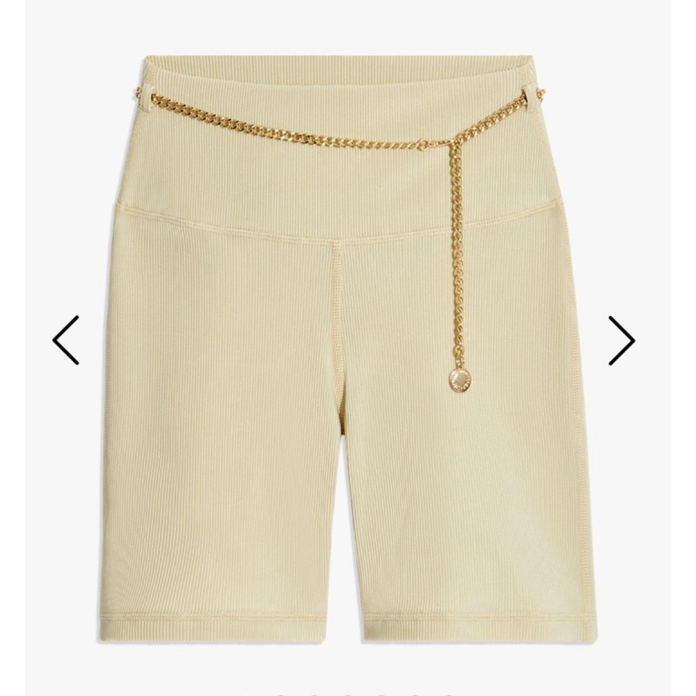 We Wore What Chain Biker Shorts Khaki